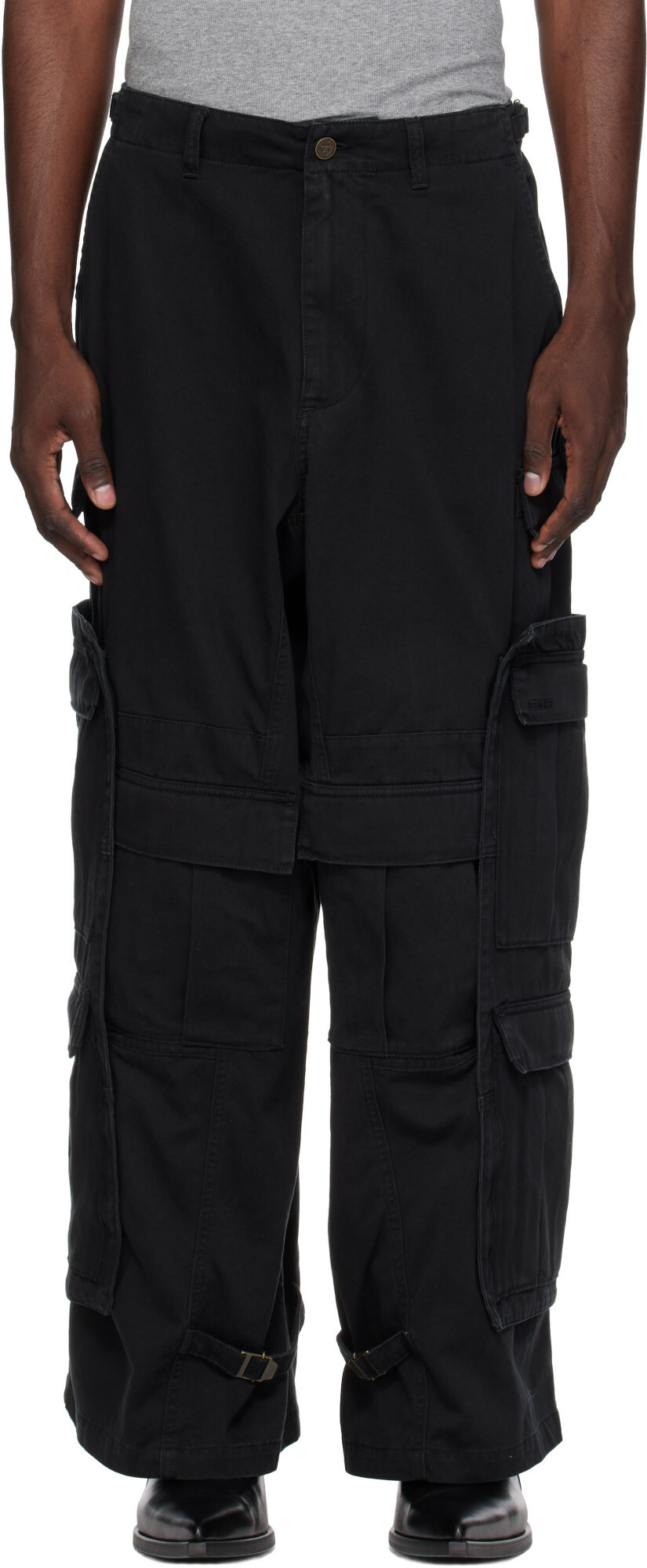 VETEMENTS Black Merged Cargo Pants