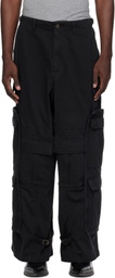 VETEMENTS Black Merged Cargo Pants