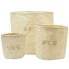 Puebco Canvas Pot Cover - Set Of 3 in Off White