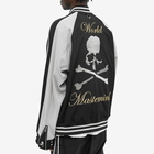 MASTERMIND WORLD Men's Varsity Jacket in Black C Grey