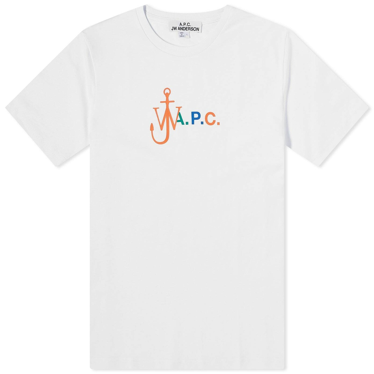 Photo: A.P.C. Men's x JW Anderson Anchor Logo T-Shirt in White