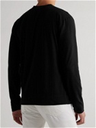 James Perse - Brushed Cotton-Blend Jersey Henley T-Shirt - Black