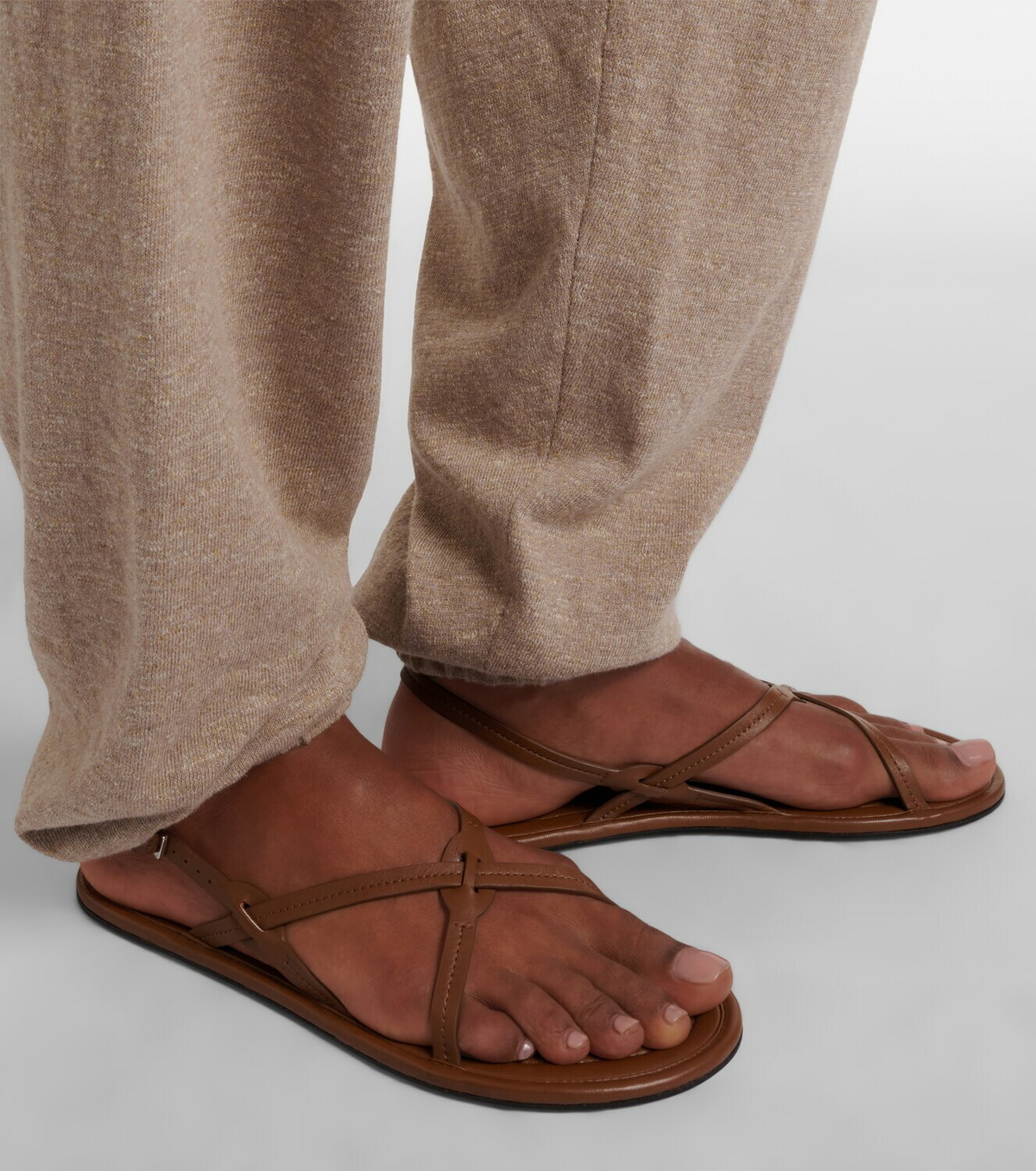 The Row Malick Strap leather sandals