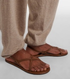 The Row Malick Strap leather sandals