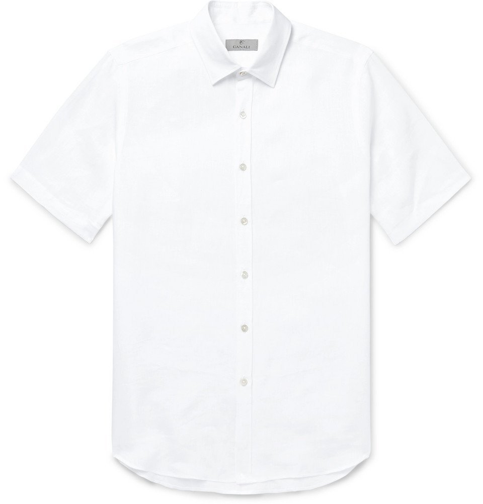 Canali - Linen Shirt - White Canali