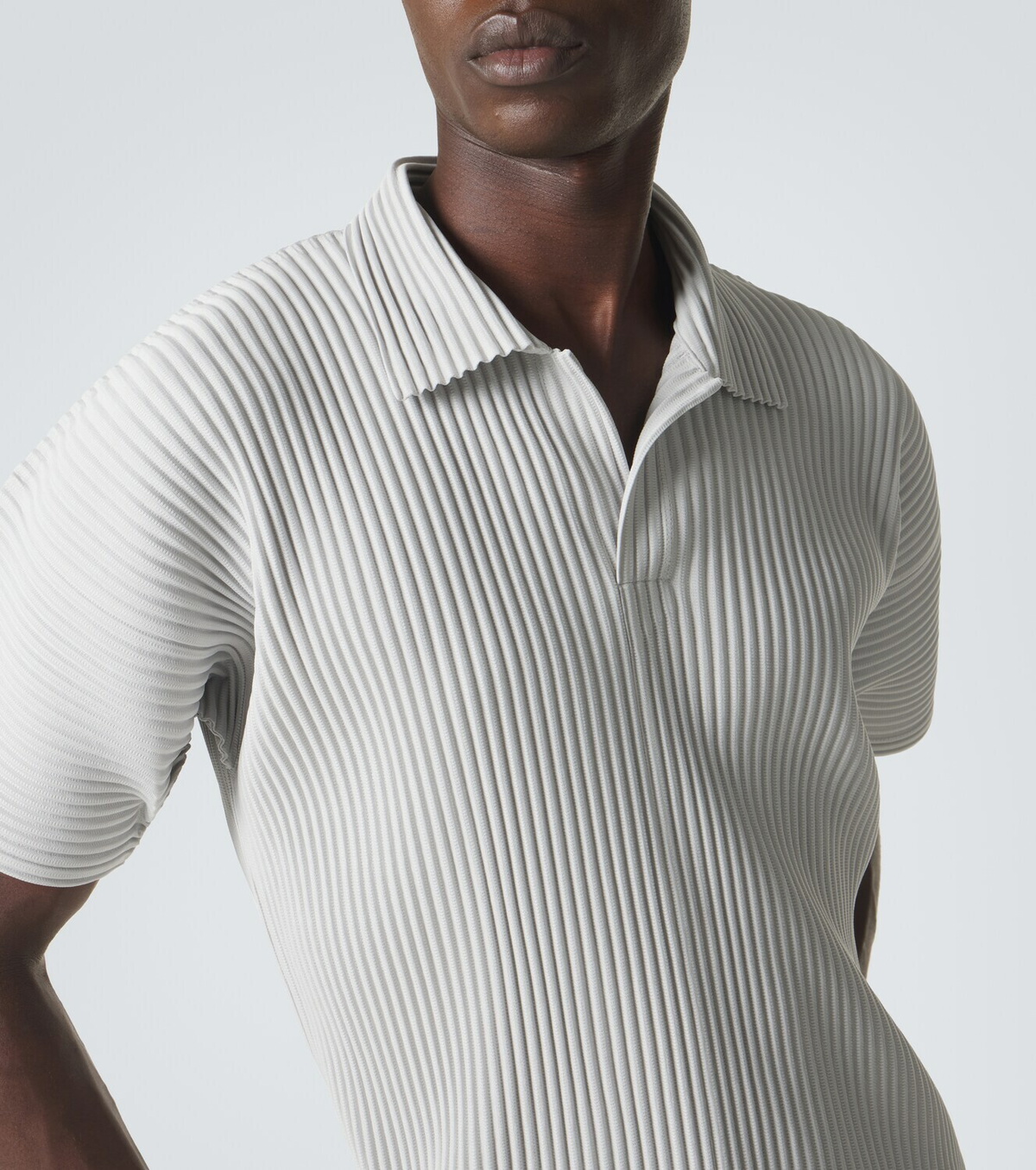 Homme Plissé Issey Miyake Basics pleated polo shirt