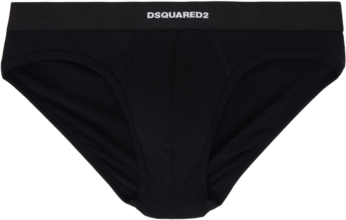 Dsquared2 Two-Pack Black & White Stretch Cotton Briefs