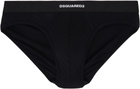 Dsquared2 Two-Pack Black & White Stretch Cotton Briefs