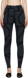 TOTEME Black Monogram Leggings