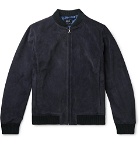 A.P.C. - Bryan Suede Bomber Jacket - Navy