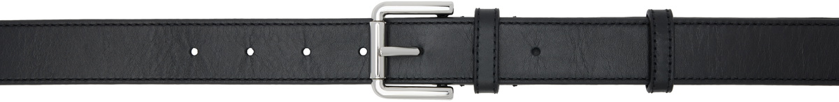 Max Mara Black Leather 30 Long Belt Max Mara