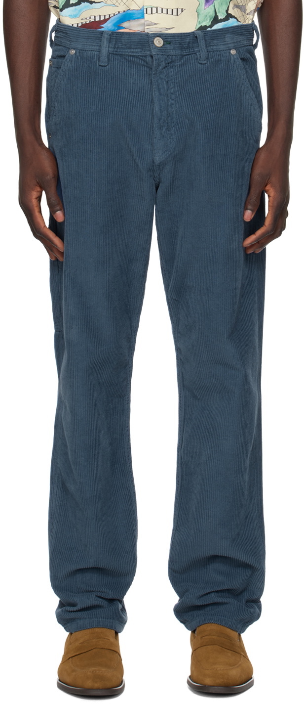 Photo: PS by Paul Smith Blue Five-Pocket Trousers