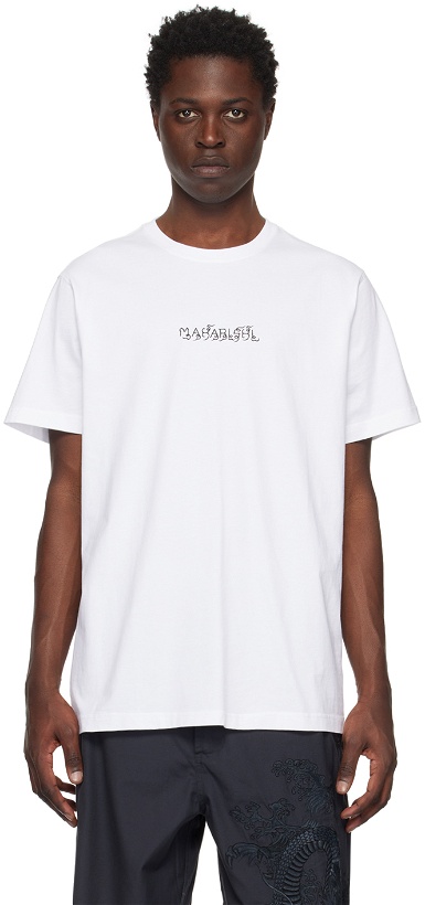Photo: Maharishi White Graphic T-Shirt