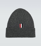 Thom Browne - Ribbed striped cashmere hat