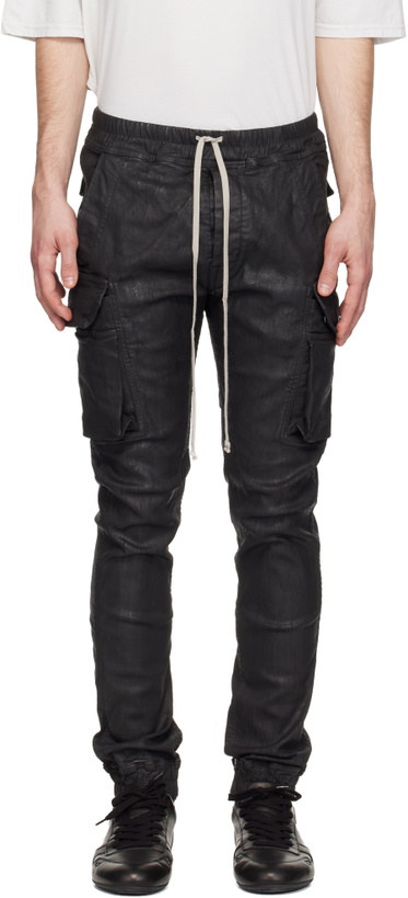 Photo: Rick Owens DRKSHDW Black Temple Mastodon Cut Denim Cargo Pants