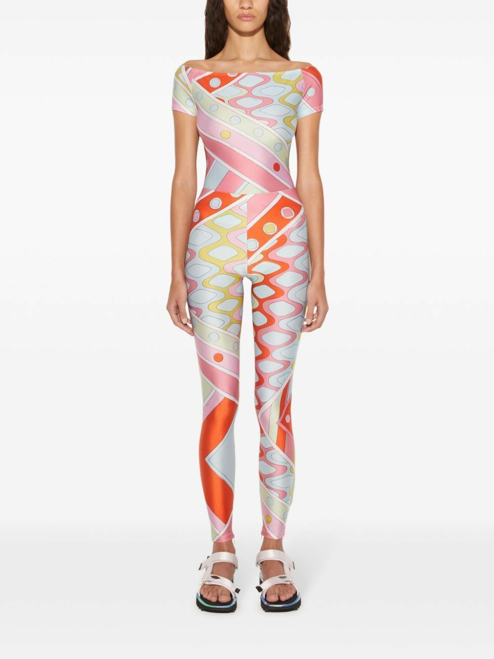 PUCCI Blue Vivara-Print Performance Leggings