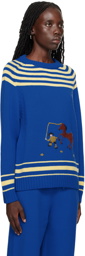 Bode Blue Pony Lasso Sweater