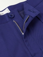 WTAPS - Straight-Leg Pleated Cotton-Twill Shorts - Blue