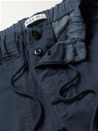 Alex Mill - Straight-Leg Cotton-Blend Twill Drawstring Shorts - Blue