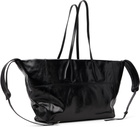 Balmain Black Track Zip Shiny Calfskin Tote