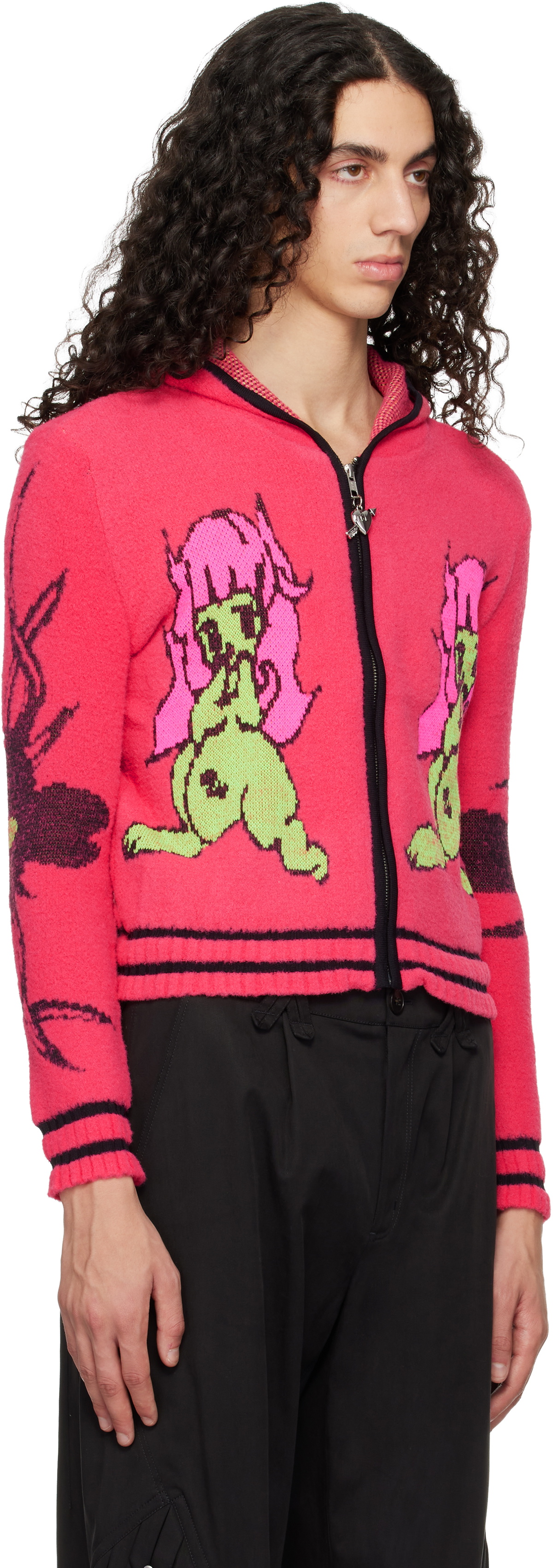 Chopova Lowena Pink 'My Name Is Tiny' Hoodie