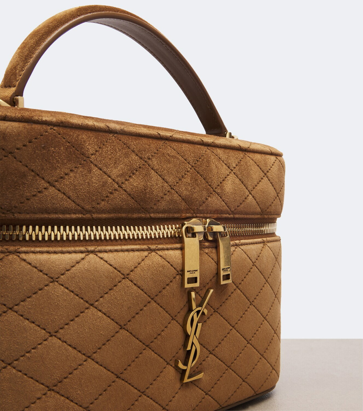 Saint Laurent Gaby Large suede vanity bag
