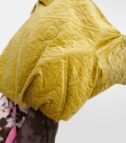 Dries Van Noten Quilted floral velvet jacket