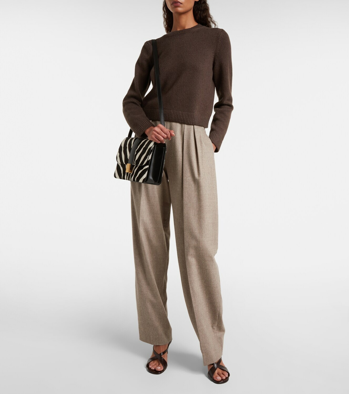 Khaite Blake calf hair crossbody bag