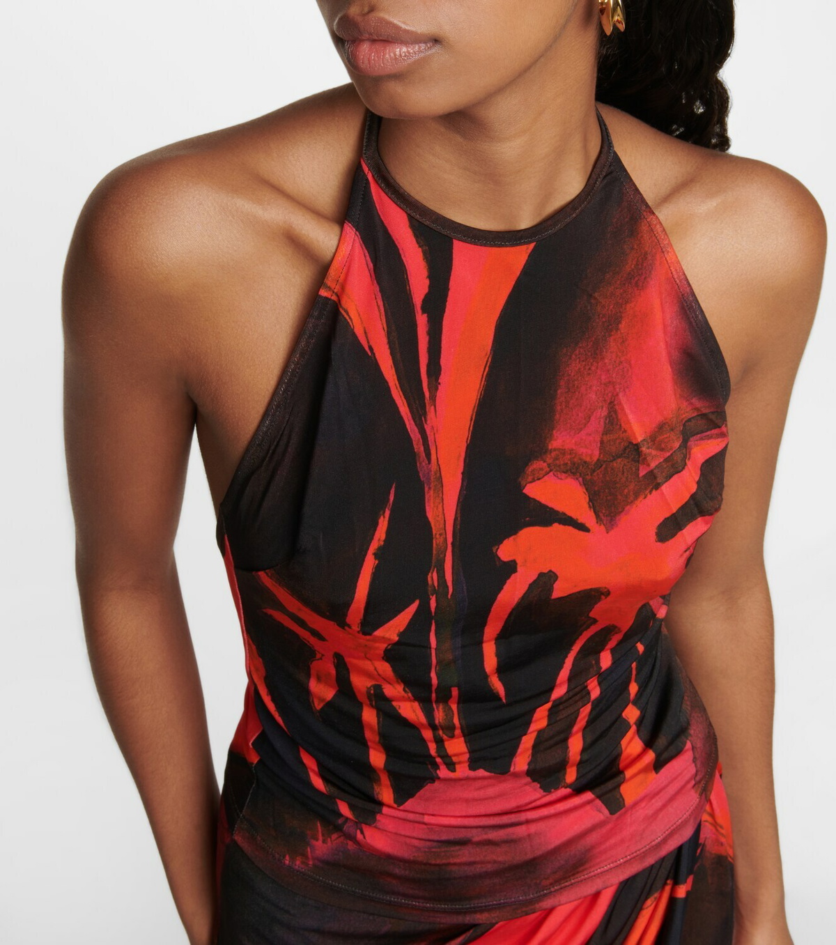 Louisa Ballou - Printed halterneck top