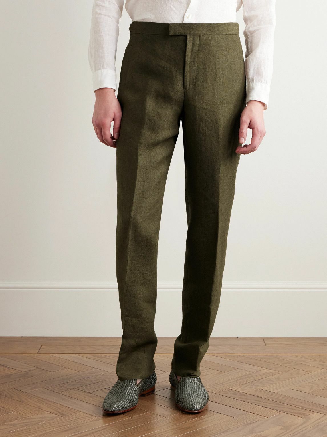 Favourbrook - Slim-Fit Linen Suit Trousers - Green