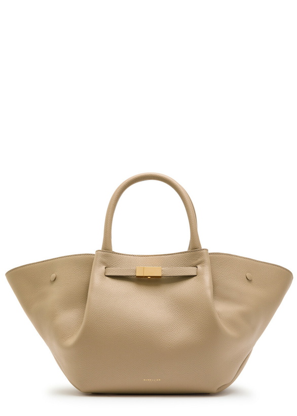 Photo: Demellier The Midi New York Grained Leather Tote bag - Taupe - One Size