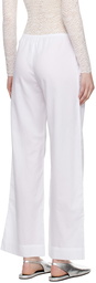 LESET White Yoko Pocket Lounge Pants