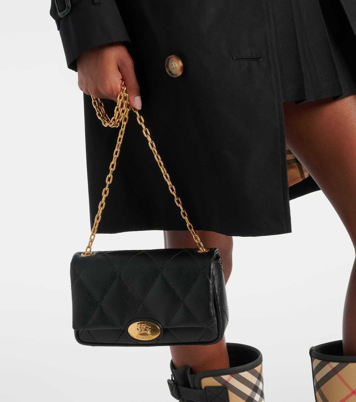Burberry Small quilted leather shoulder bag