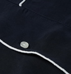 Officine Generale - Piped Lyocell Shirt - Navy