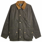 Barbour Men's Heritage+ Modified Beaufort Spectator Wax Jacket in Archive Olive