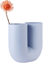 Muuto Blue Porcelain Kink Vase