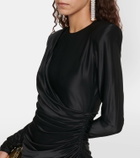 Alexandre Vauthier Asymmetric draped jersey minidress