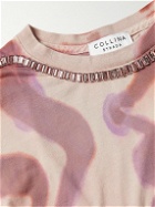 Collina Strada - Sporty Spice Crystal-Embellished Hand-Dyed Cotton-Jersey T-Shirt - Pink