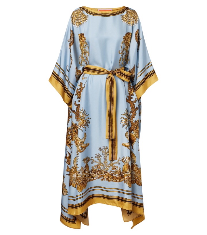 Photo: La DoubleJ Square printed silk twill kaftan