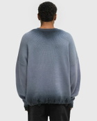 Reternity OIL WASHED KNIT SWEATER Blue Mens Pullover