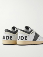 Rhude - Rhecess Colour-Block Distressed Leather Sneakers - Black