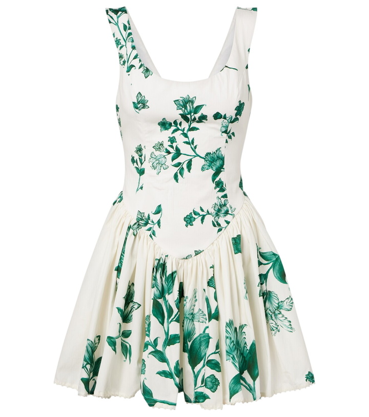 Photo: Agua by Agua Bendita Pluma floral cotton minidress