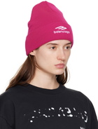 Balenciaga Pink 3B Sports Icon Beanie