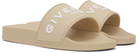 Givenchy Beige Rubber Pool Slides