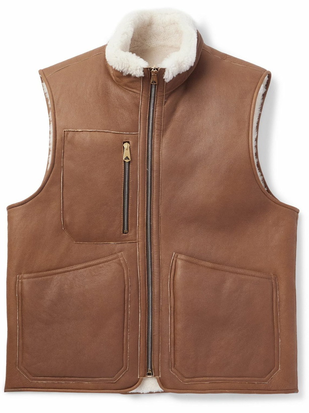 Photo: Paul Smith - Reversible Shearling Gilet - Brown