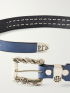 Enfants Riches Déprimés - 3.5cm Studded Leather Belt - Blue