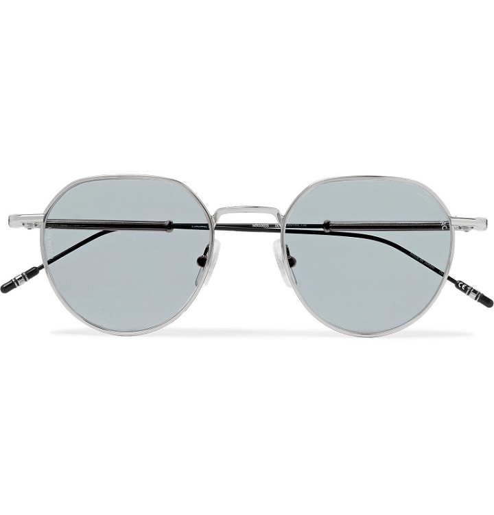 Photo: Montblanc - Round-Frame Silver-Tone Sunglasses - Silver