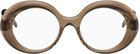 Loewe Brown Oversized Oval Glasses