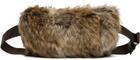 MM6 Maison Margiela Brown Faux Fur Belt Bag