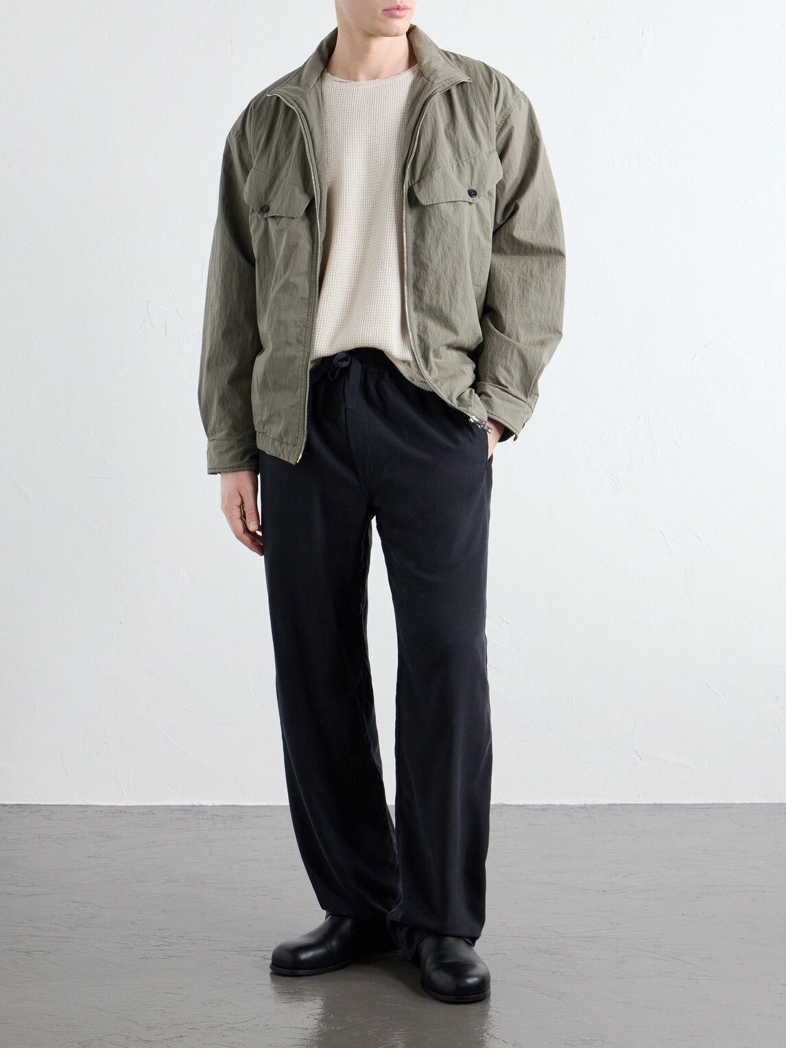 SECOND / LAYER - Distressed Waffle-Knit Wool and Cashmere-Blend Sweater - Neutrals